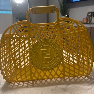 Fendi Vibrant Yellow Basket Bag